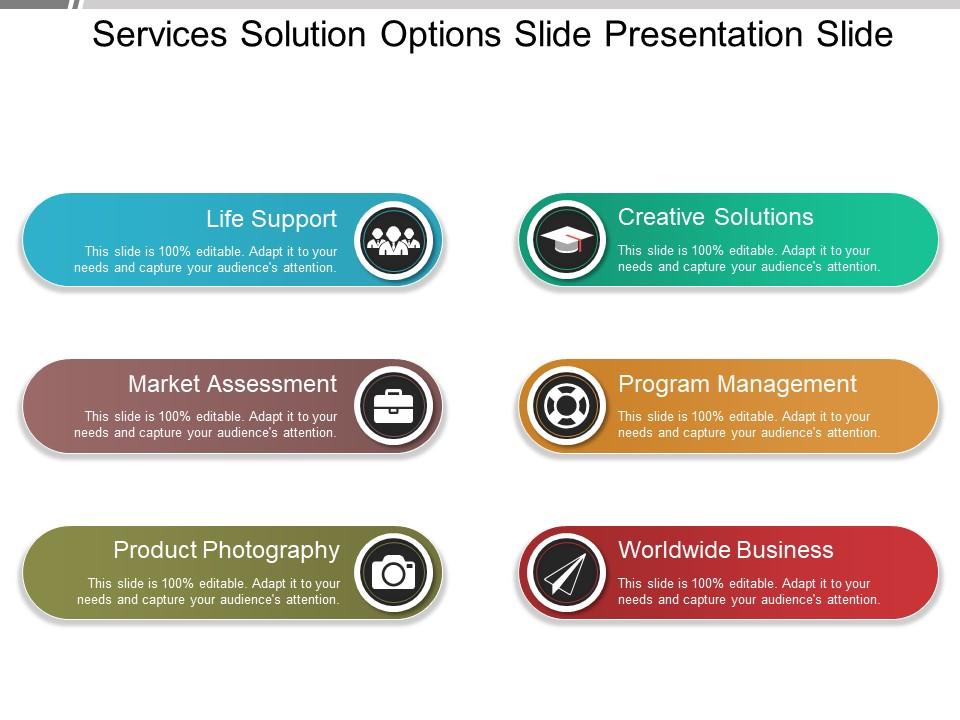 Services solution options slide presentation slide Slide01