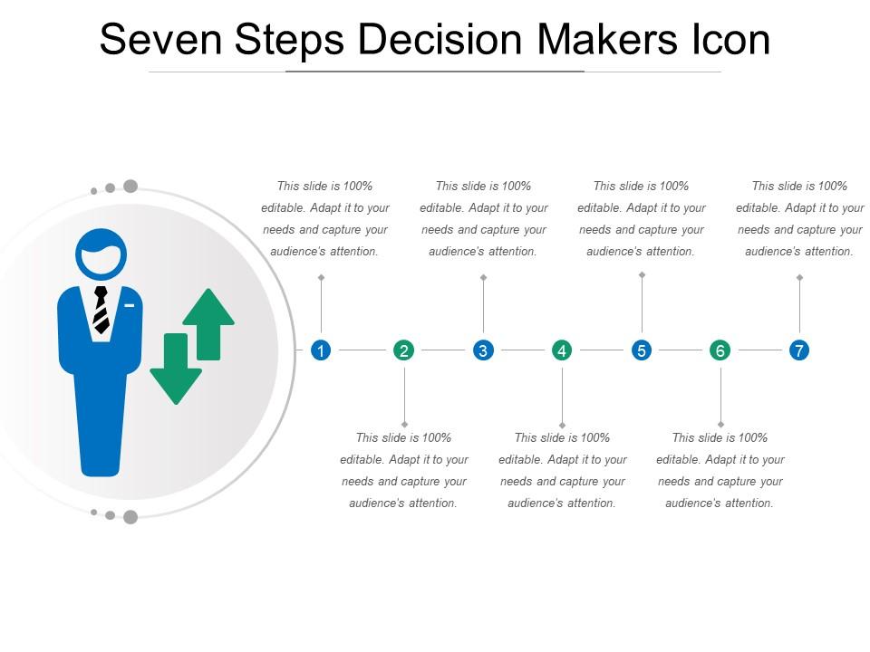 Seven steps decision makers icon Slide00