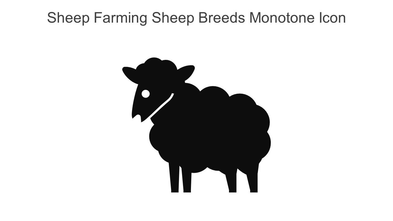 Sheep Farming Sheep Breeds Monotone Icon In Powerpoint Pptx Png And ...