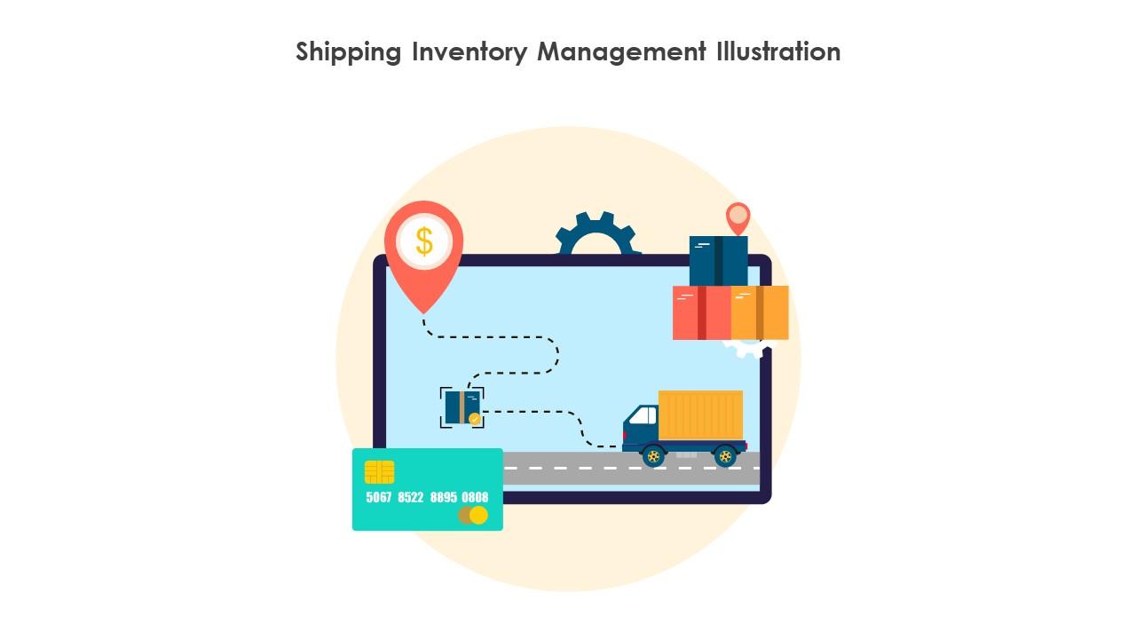 Shipping Inventory Management Illustration PPT Slide
