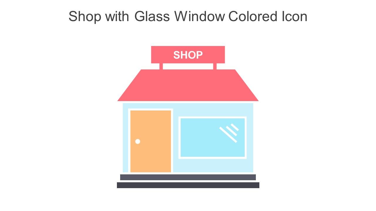 Shop With Glass Window Colored Icon In Powerpoint Pptx Png And Editable Eps Format