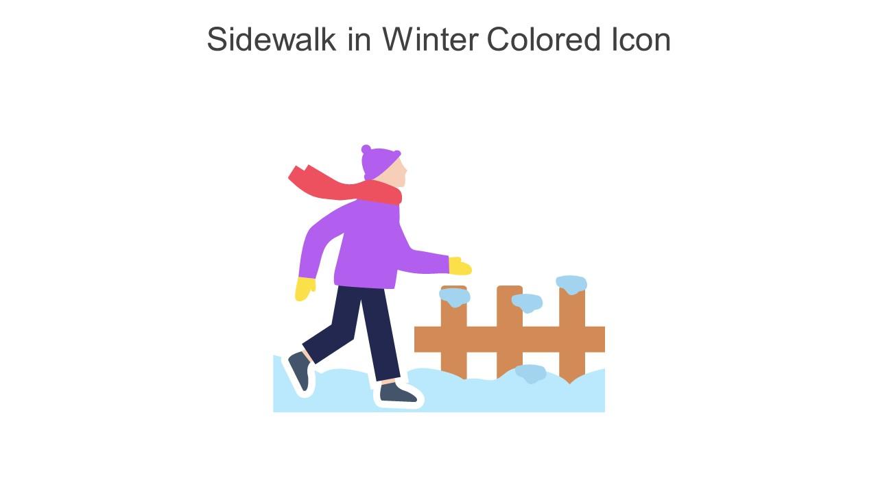 Sidewalk In Winter Colored Icon In Powerpoint Pptx Png And Editable Eps Format Slide01