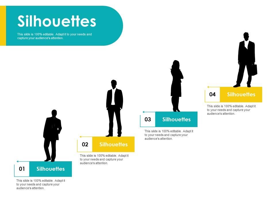 Silhouettes customer centric approac ppt powerpoint presentation pictures layout ideas Slide01