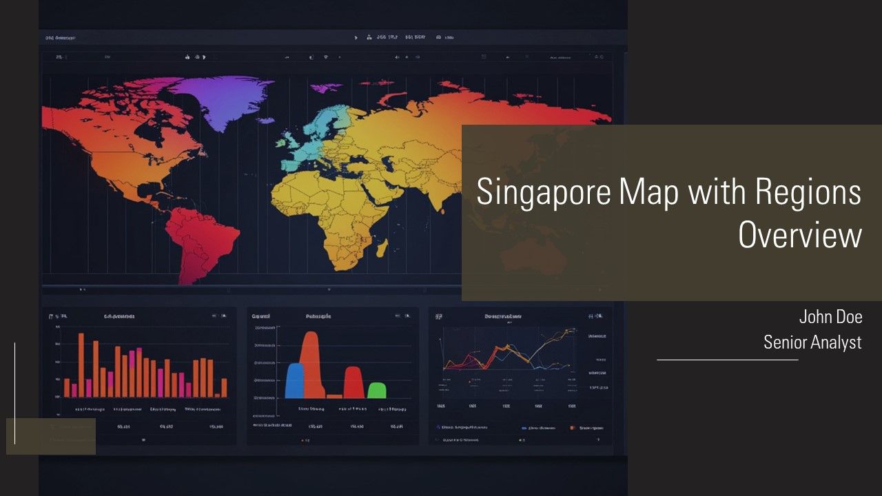 Singapore Map With Regions Overview PPT Slides AT