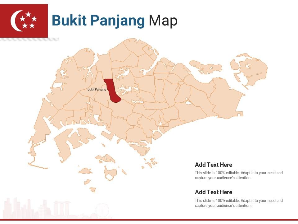 Singapore states bukit panjang map powerpoint presentation ppt template Slide00