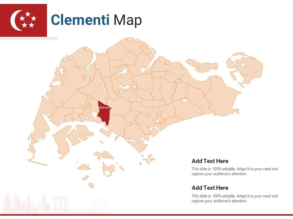 Singapore states clementi map powerpoint presentation ppt template Slide00