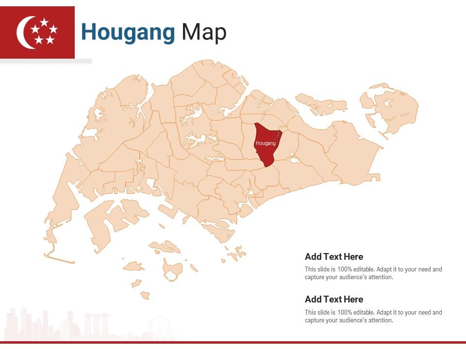 Singapore states hougang map powerpoint presentation ppt template Slide00