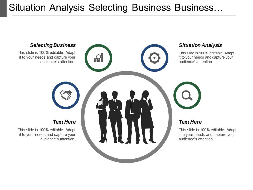 Situation analysis selecting business business composition preparation business Slide01