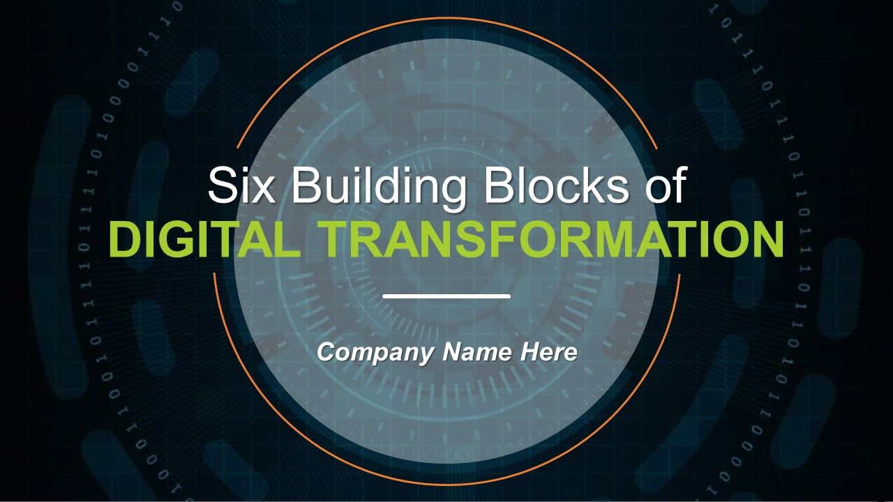 Six Building Blocks Of Digital Transformation Powerpoint Presentation Slides Slide01