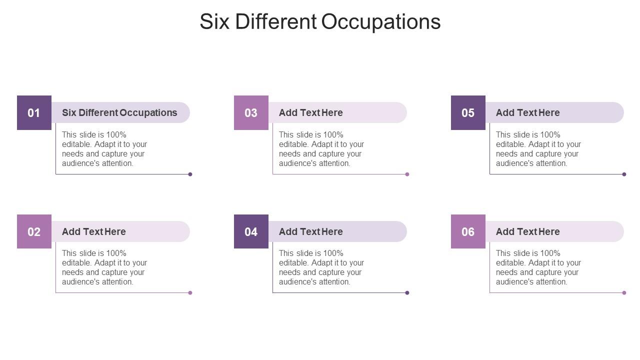 Six Different Occupations In Powerpoint And Google Slides Cpb PPT Example