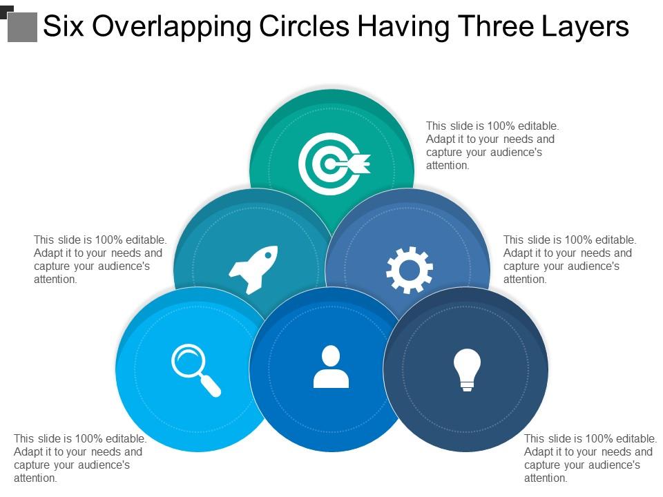 Six overlapping circles having three layers Slide01