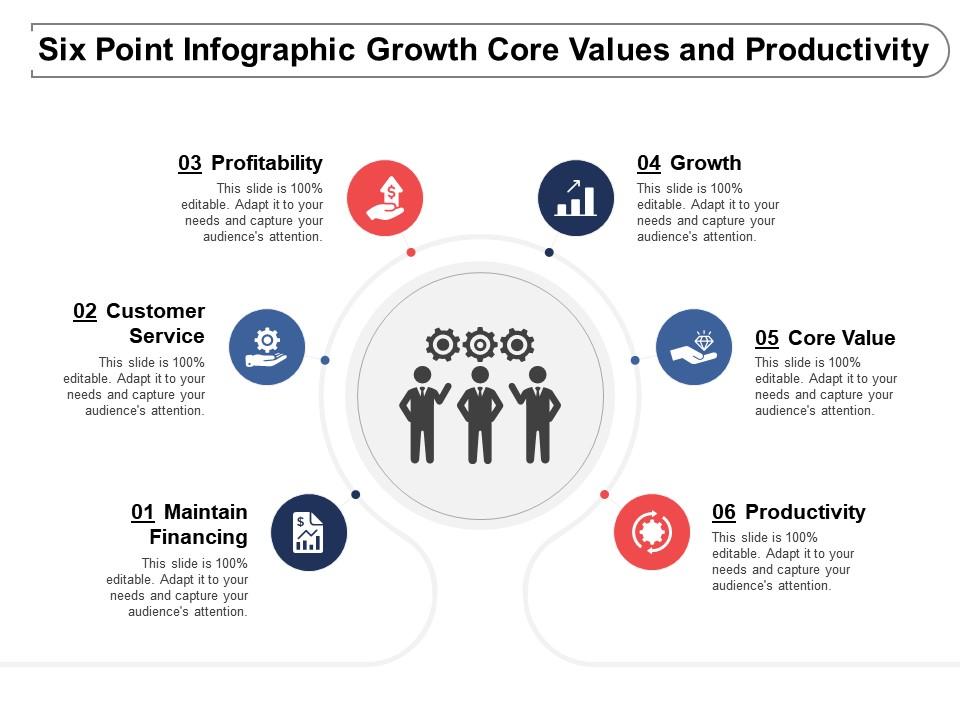 six_point_infographic_growth_core_values_and_productivity_Slide01