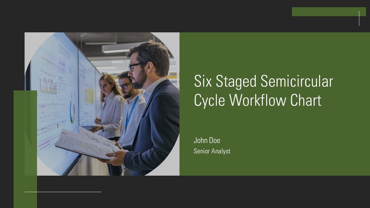 Six Staged Semicircular Cycle Workflow Chart PPT Summary AT