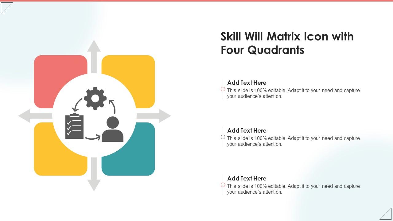 Skill Will Matrix Icon With Four Quadrants