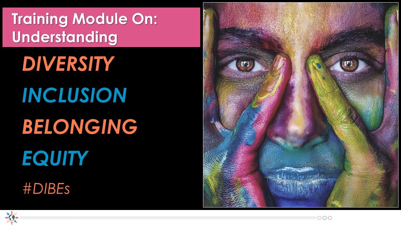 Training module on  understanding dibe  diversity, inclusion, belonging, and equity Slide01