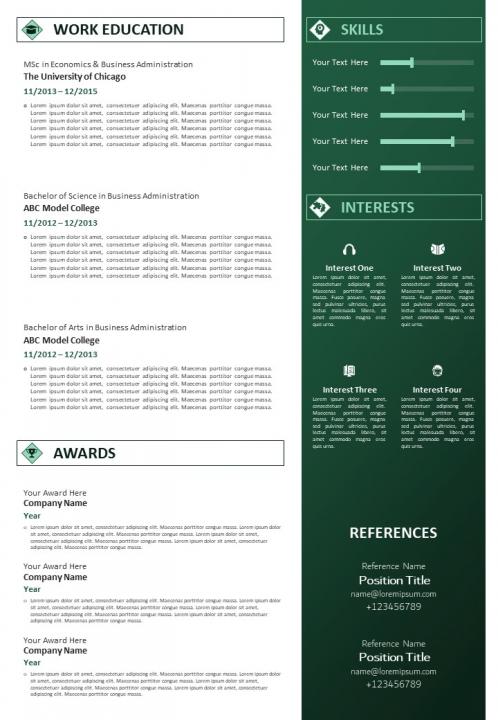 CV Format With Summary With Education And Work Experience ...