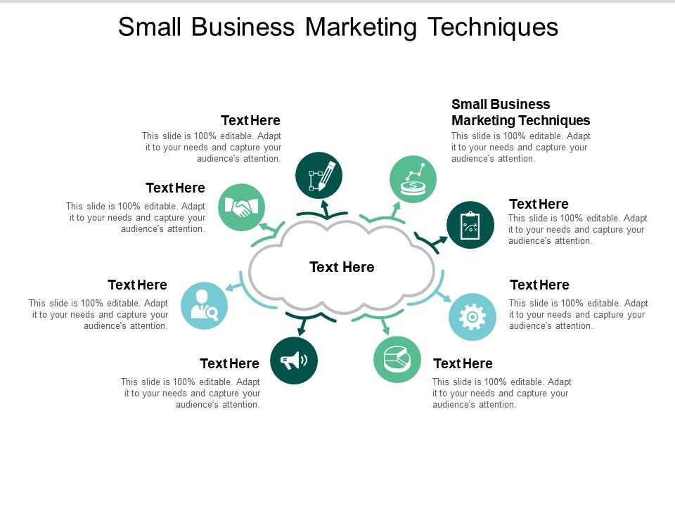 Small business marketing techniques ppt powerpoint presentation file graphics design cpb