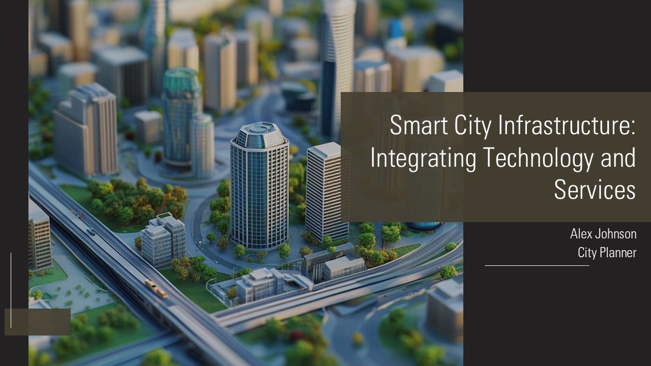 Smart City Infrastructure Integrating Technology And Services PPT Slides AT