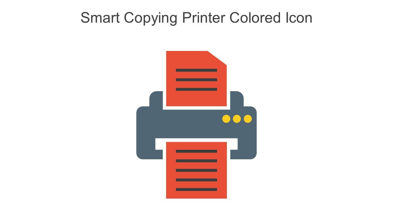 Smart Copying Printer Colored Icon In Powerpoint Pptx Png And Editable Eps Format