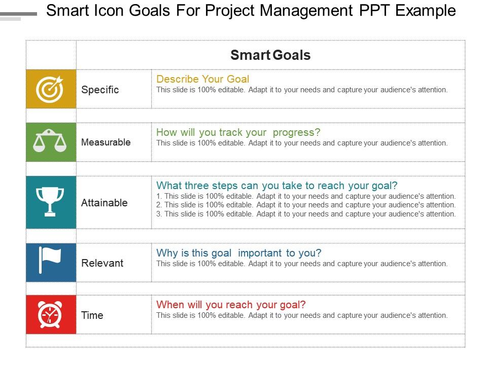 smart_icon_goals_for_project_management_ppt_example_Slide01