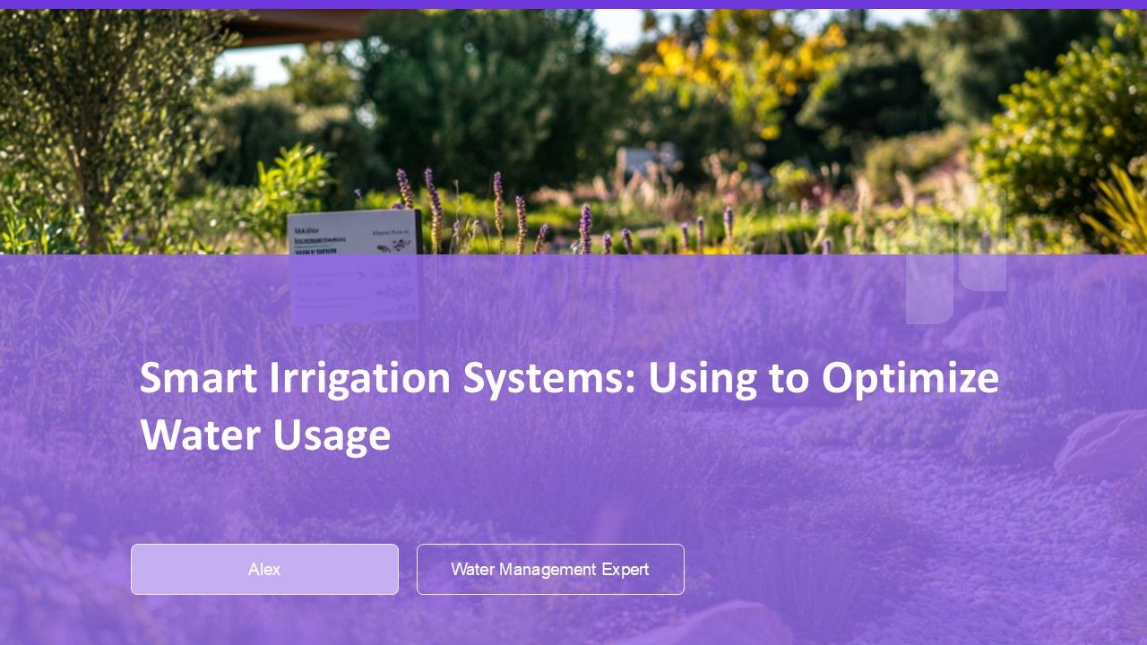 Smart Irrigation Systems Using To Optimize Water Usage PPT Sample AT