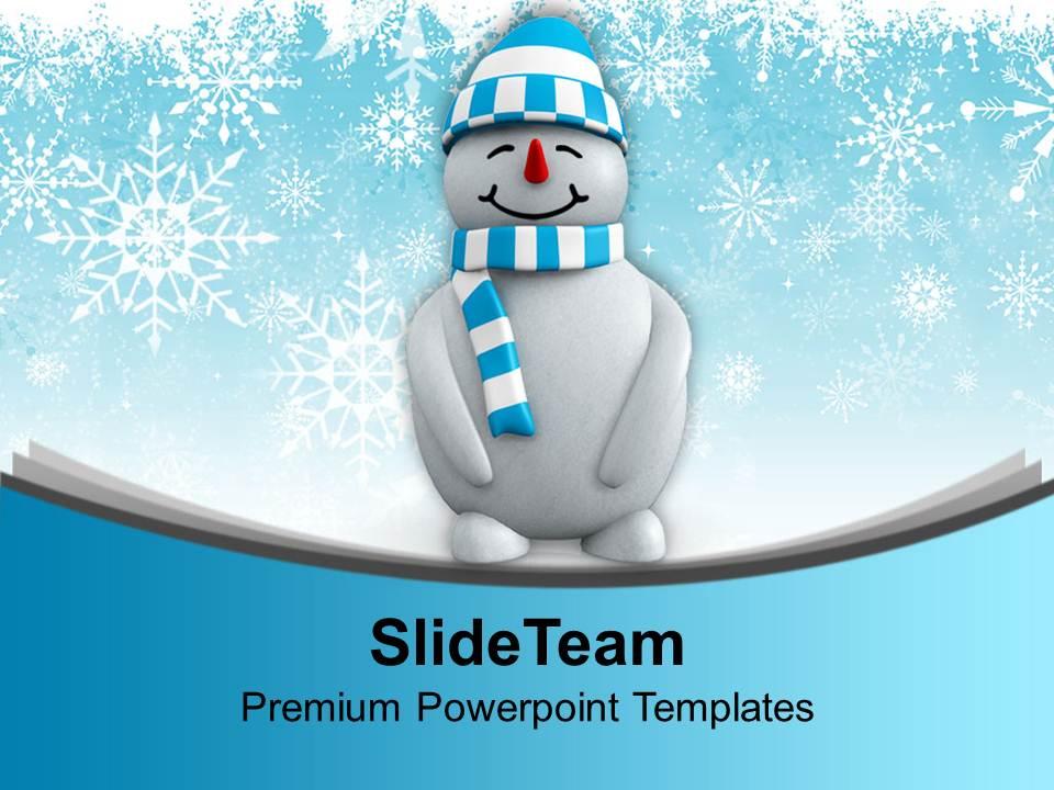 snowman_with_hat_standing_winter_powerpoint_templates_ppt_themes_and_graphics_0113_Slide01