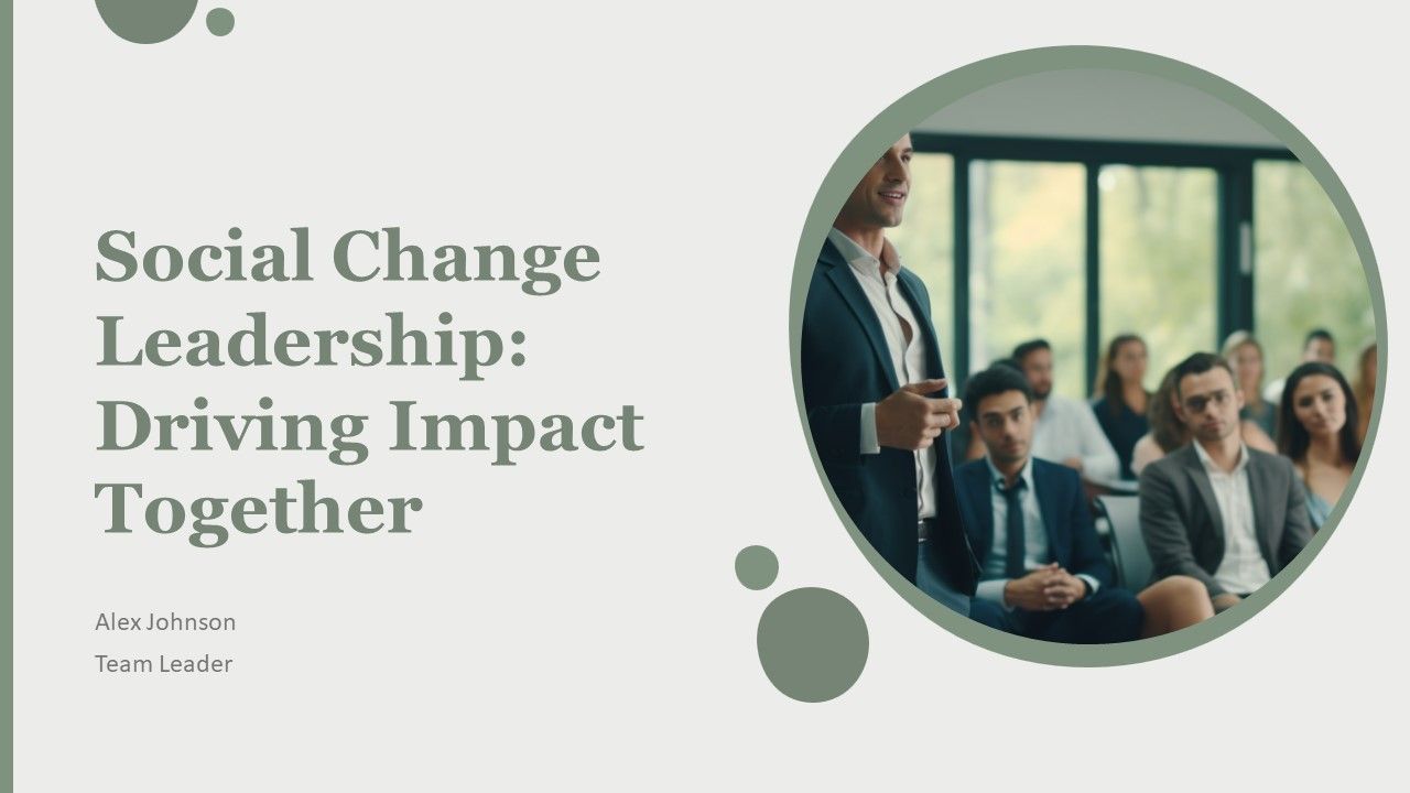 Social Change Leadership Driving Impact Together PPT Mockup AT