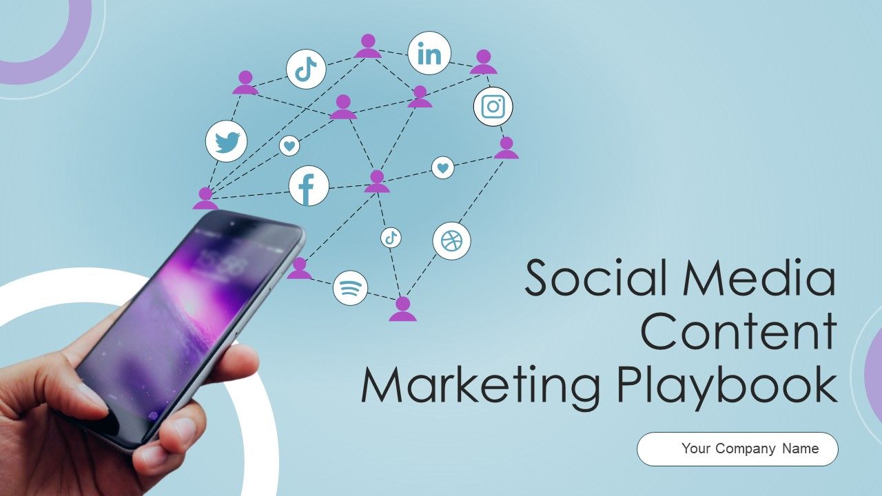 Social Media Content Marketing Playbook Powerpoint Presentation Slides Slide01