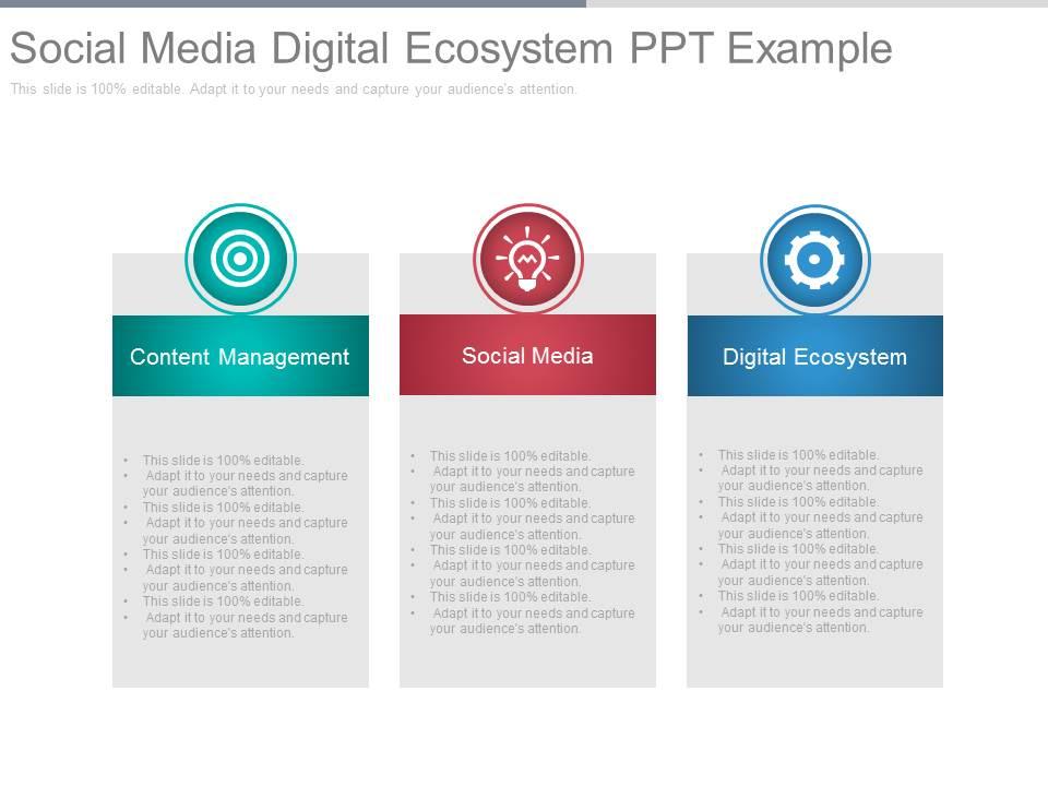 Social media digital ecosystem ppt example Slide01