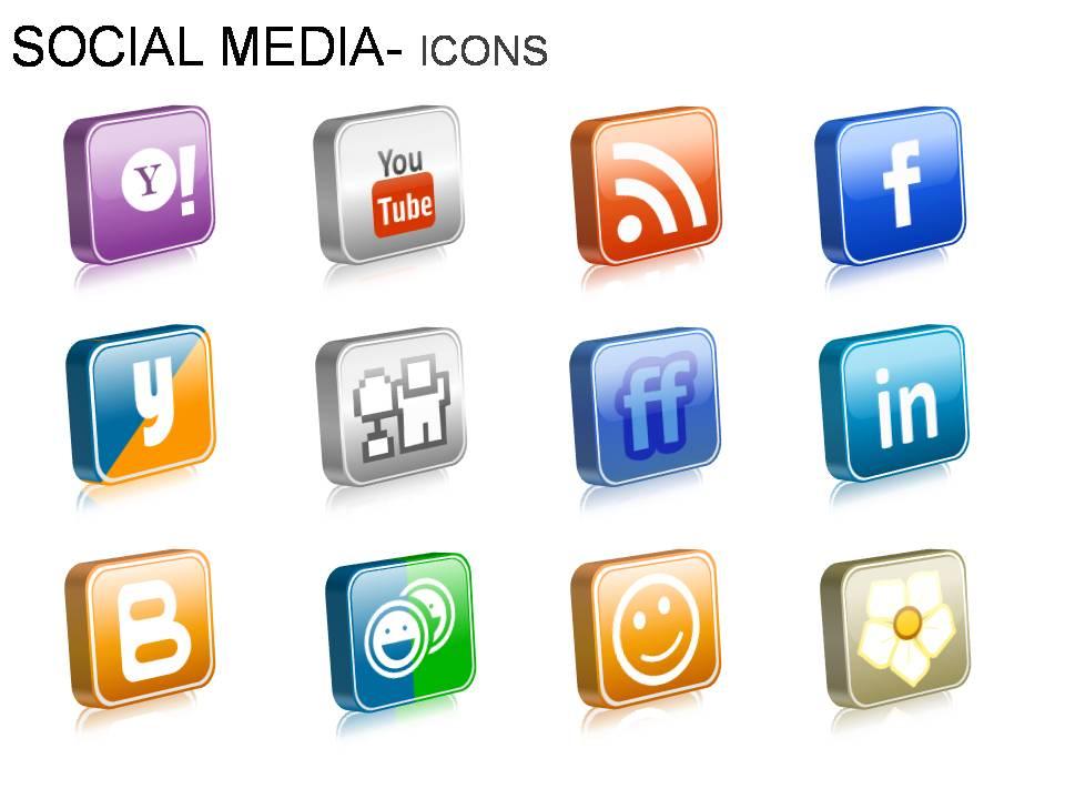 Social media icons powerpoint presentation slides Slide01
