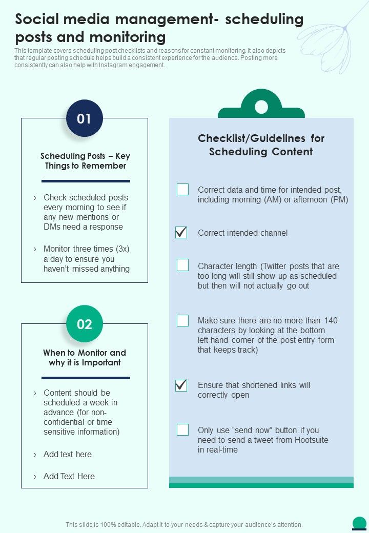 Social Media Management Scheduling Posts And Monitoring Social Media