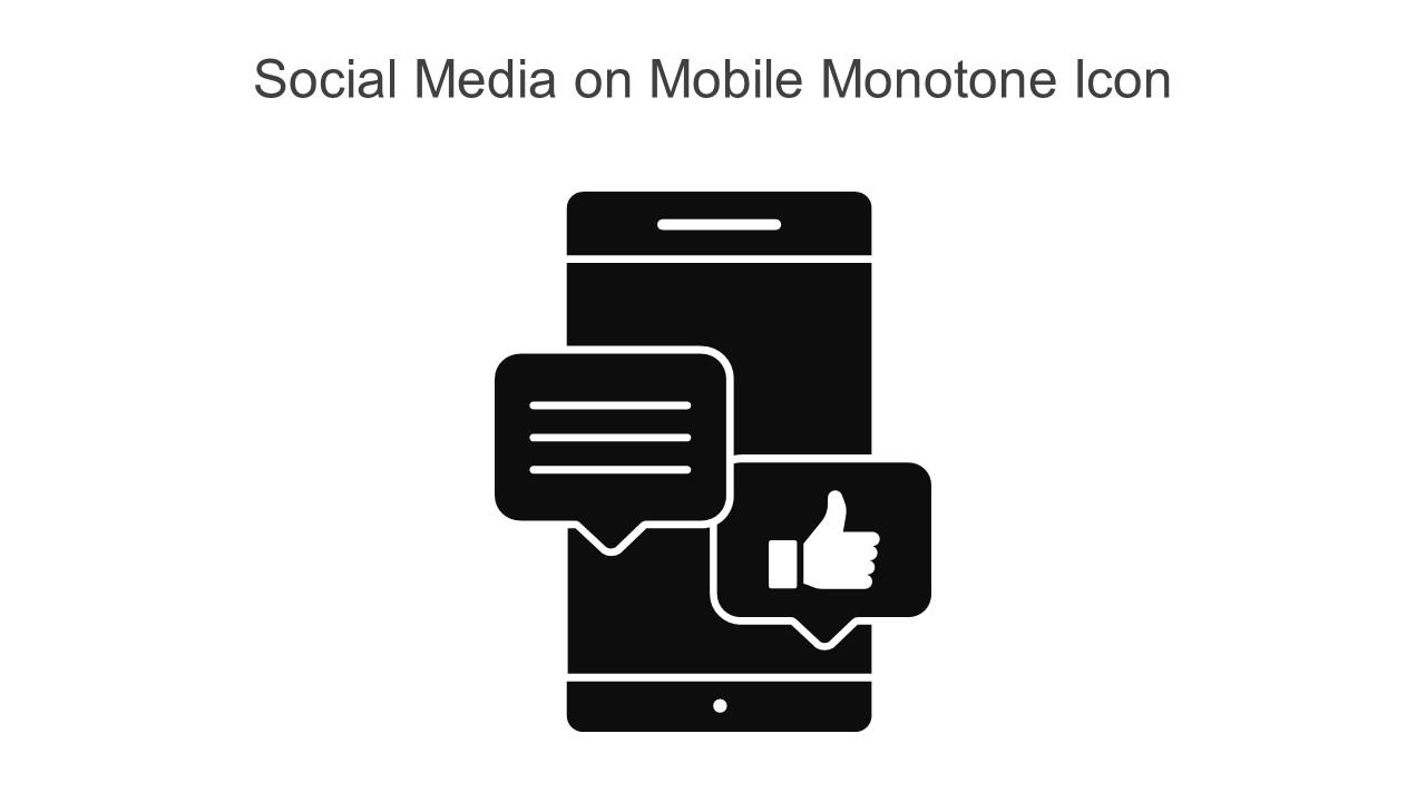 Social Media On Mobile Monotone Icon In Powerpoint Pptx Png And Editable Eps Format Slide01