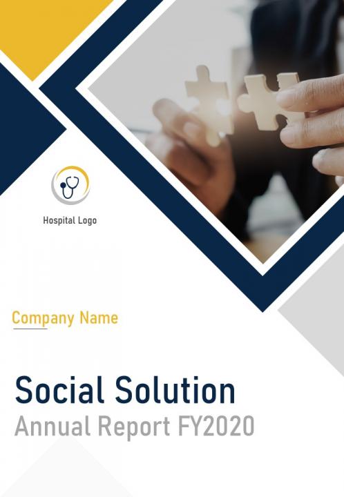 Social solution annual report template pdf doc ppt document report template Slide01