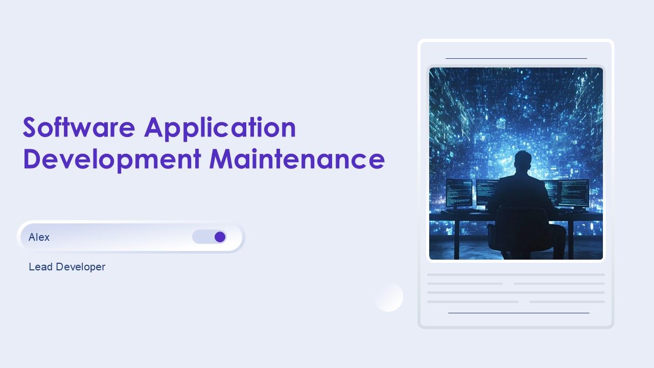 Software Application Development Maintenance PPT Summary AT