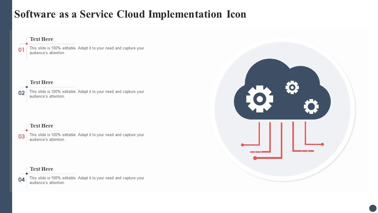 Software As A Service Cloud Implementation Icon