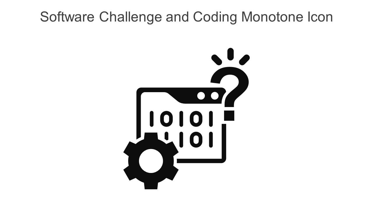 Software Challenge And Coding Monotone Icon In Powerpoint Pptx Png And ...