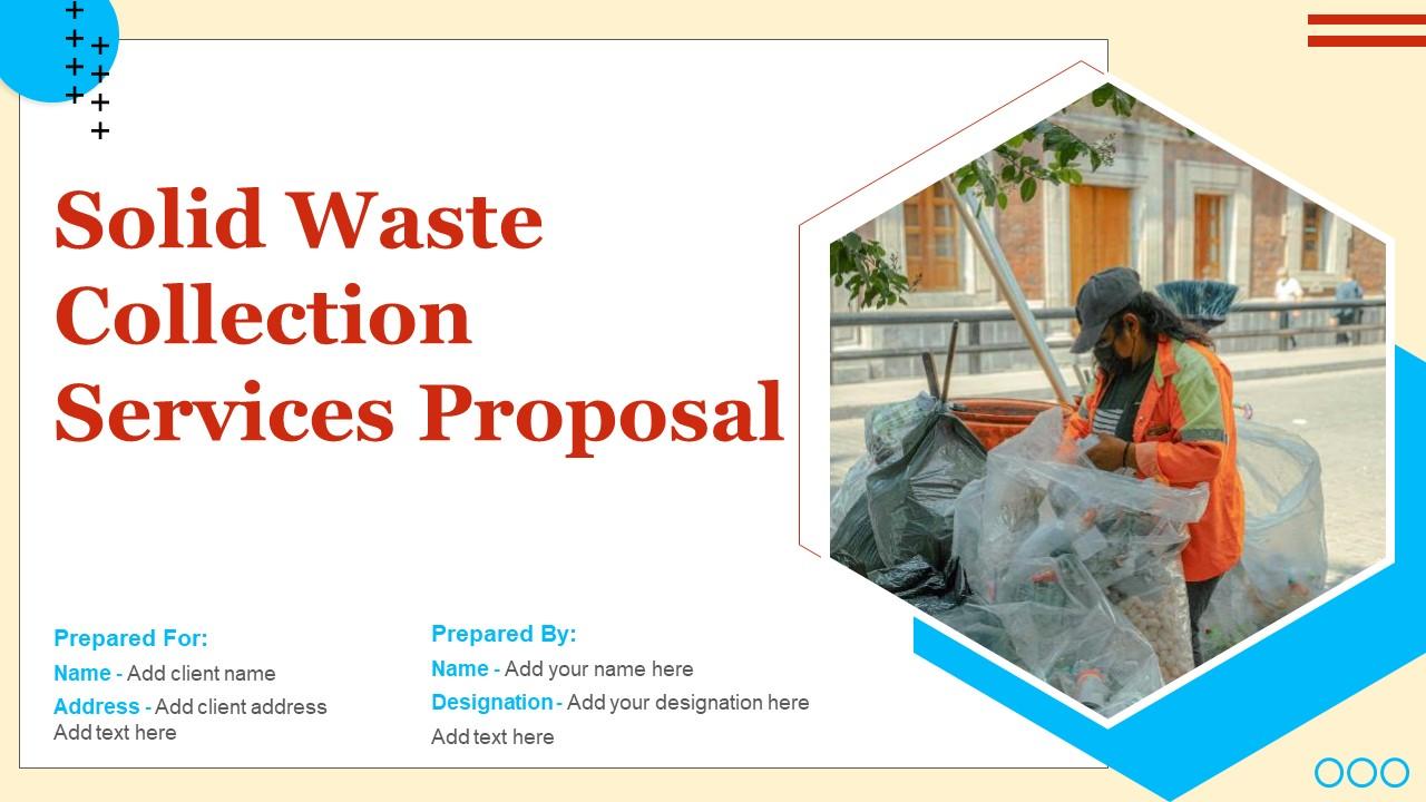 Solid Waste Collection Services Proposal Powerpoint Presentation Slides