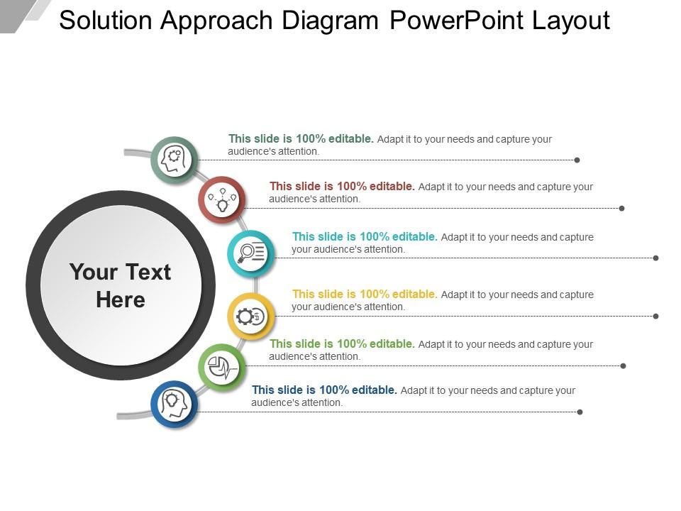 Solution approach diagram powerpoint layout Slide00