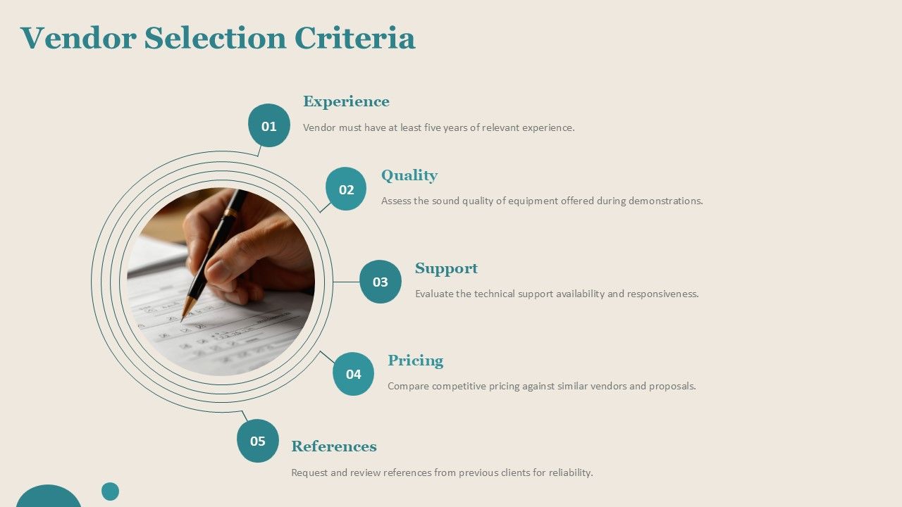 Vendor Selection Criteria