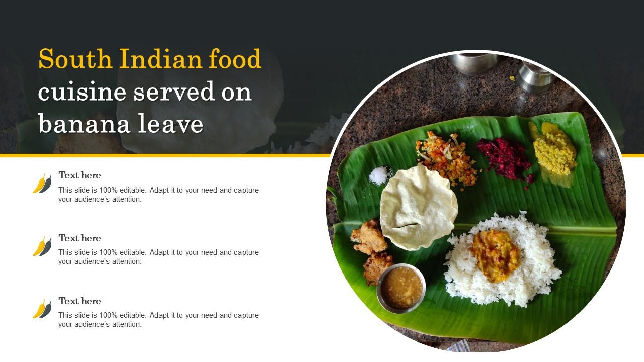 South indian food cuisine served on banana leave ppt powerpoint