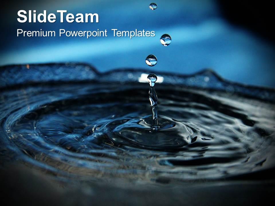 Splashes of water environment powerpoint templates ppt themes and graphics 0213 Slide01