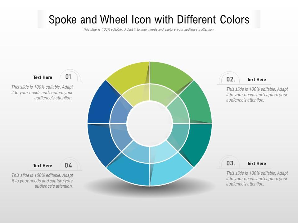 Spoke and wheel icon with different colors Slide01