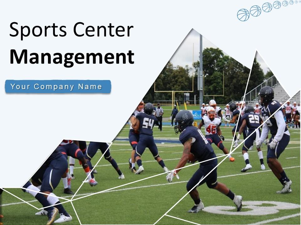 Sports center management powerpoint presentation slides Slide01