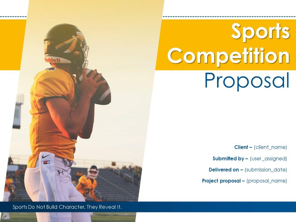 Sports competition proposal powerpoint presentation slides Slide01
