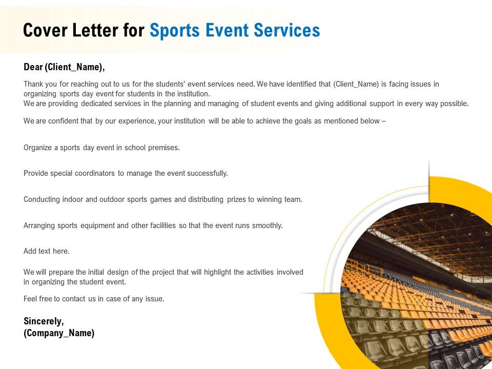 Sports event proposal powerpoint presentation slides Presentation