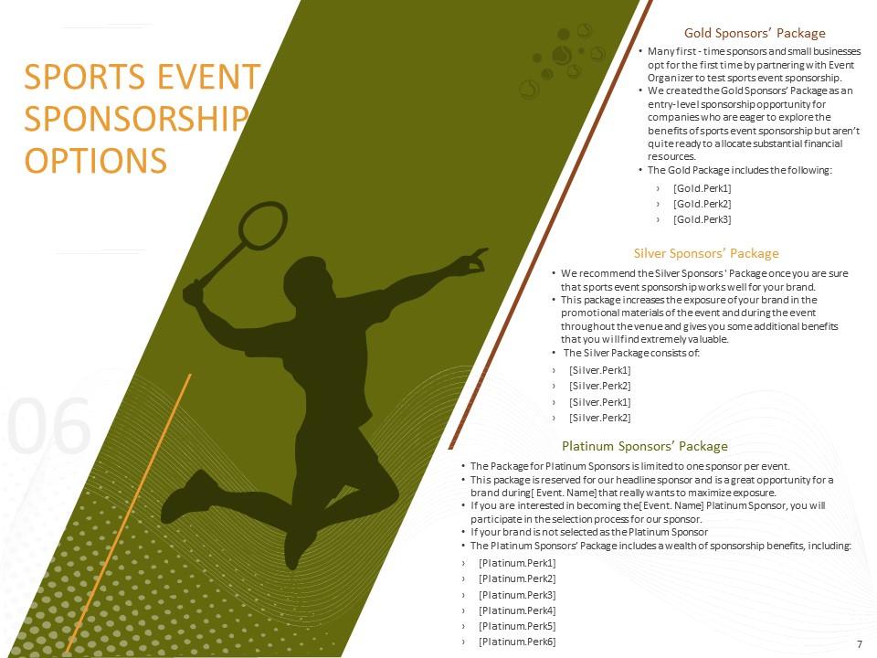 Sports event sponsorship proposal powerpoint presentation slides
