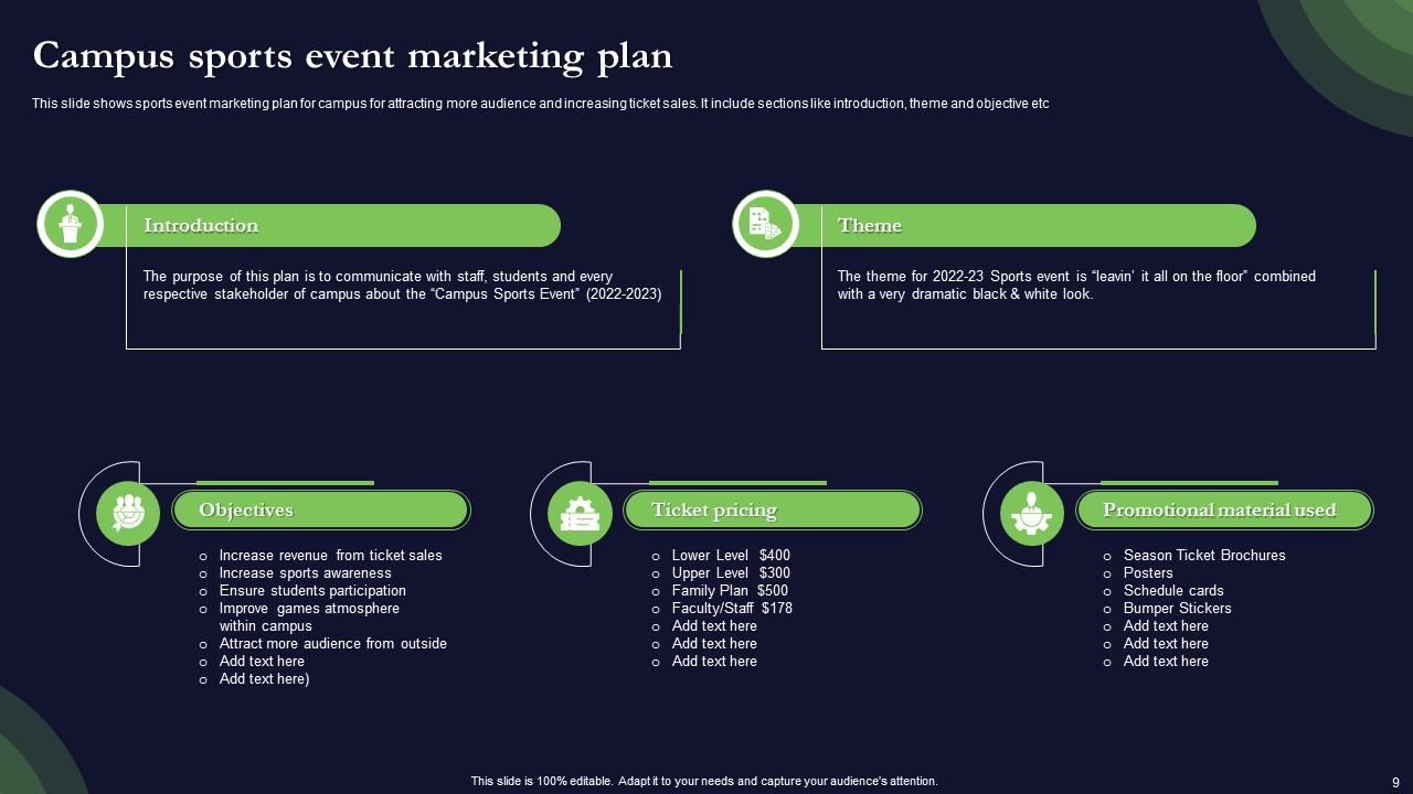 Sports Marketing Plan Powerpoint PPT Template Bundles