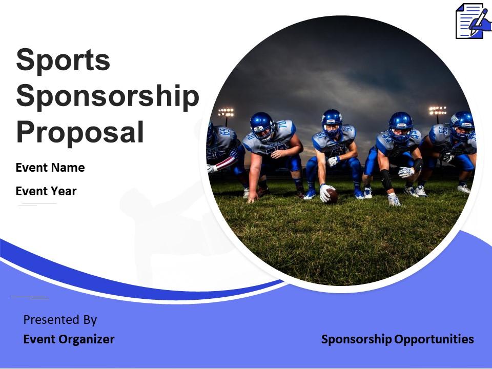 Sports sponsorship proposal powerpoint presentation slides Slide01