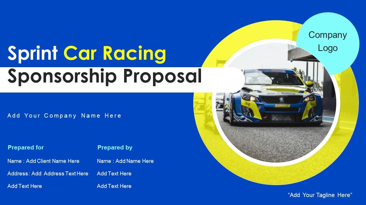 Sprint Car Racing Sponsorship Proposal Powerpoint Presentation Slides Slide01