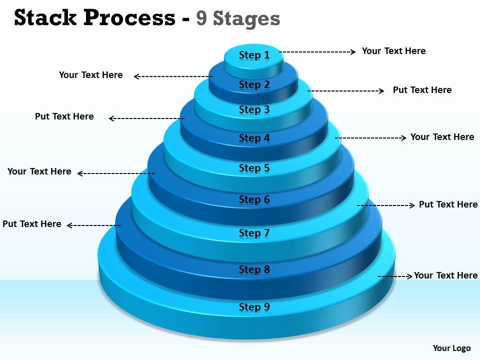 Stack process with 9 steps of growth Slide01